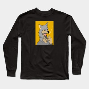 smooth like butter wolf yawn Long Sleeve T-Shirt